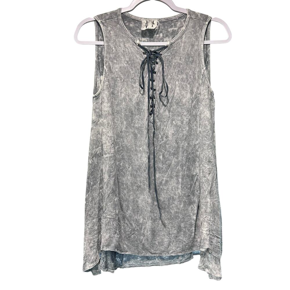 PPLA Clothing Top Tank Corset Grunge Gothic Punk Distressed USA SZ SM Oversized